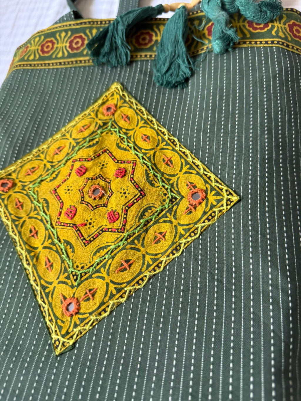 Stichero Emerald Mandala Carry Tote