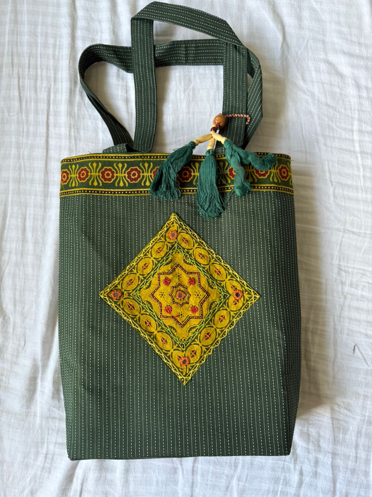 Stichero Emerald Mandala Carry Tote